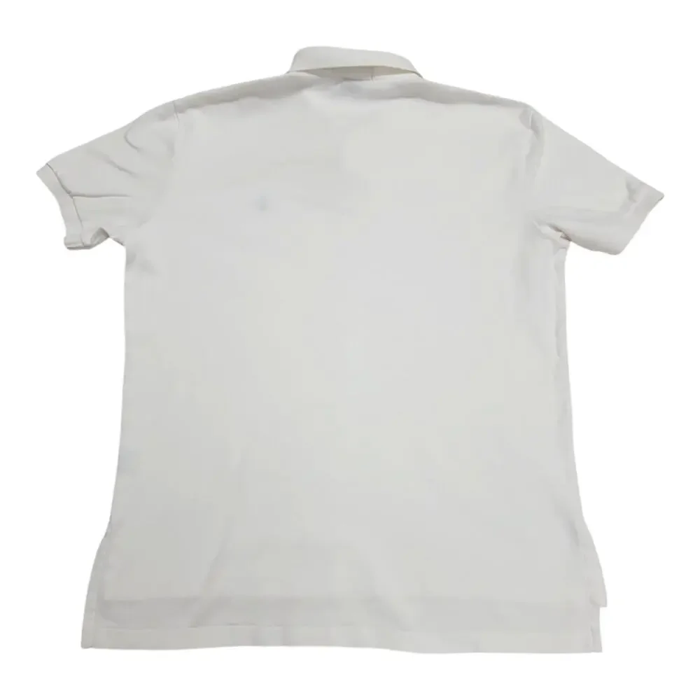 Polo Ralph Lauren Mens M Classic White Short Sleeve Cotton Pique Polo Shirt